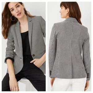 Ann Taylor 00P Hutton Blazer In Houndstooth‎